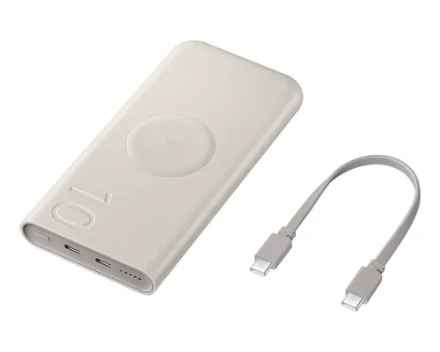 بطارية شحن لاسلكية سامسونج الأصلية 10000mAh 25W – لون بيج - الصورة 3