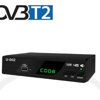 رسيفر استقبال القنوات الأرضية الرقمية U-002 بتقنية DVB-T2 مع واي فاي ودقة Full HD 1080p.