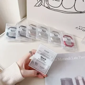غطاء حماية مع زجاج لشاشة Apple Watch Series 7 / 8 / 9 مقاس 45 مم